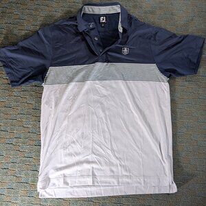 Footjoy Polo Shirt Men’s Large PCC 1902 Country Club Golf Stripe Stretch
